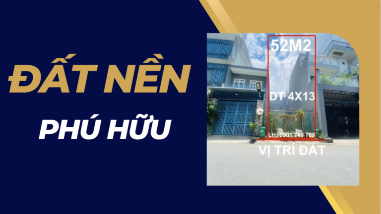 Đất Nền 𝟱𝟮𝐦𝟐, Gò Cát, Phú Hữu, TP.Thủ Đức, Giá Rẻ